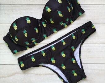 Unique Pineapple Bikini Related Items Etsy