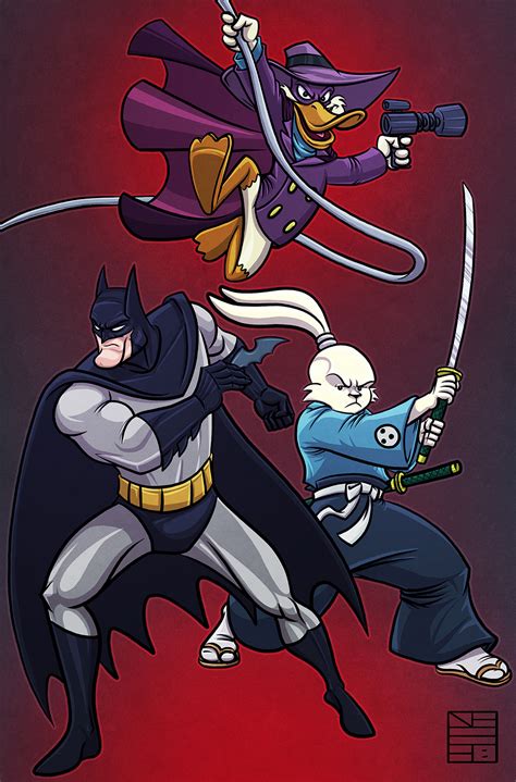 Batman Darkwing Duck and Usagi Yojimbo Team Up by IADM on DeviantArt