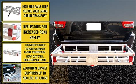 Maxxhaul Aluminum Cargo Carrier With High Side Rails Trailer