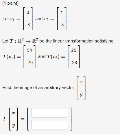 Solved Let v1=v1= ⎡⎣⎢⎢[ 3 ⎤⎦⎥⎥] -8 and v2=v2= ⎡⎣⎢⎢[ 1 ⎤⎦⎥⎥] | Chegg.com 
