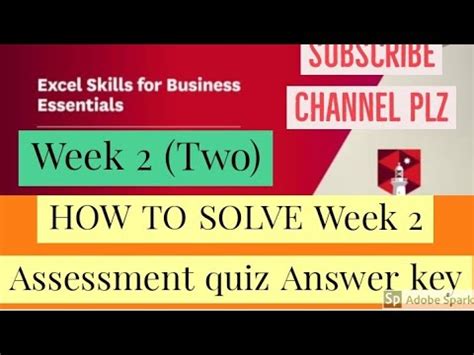 Coursera How To Solve Week Quiz Answer Of Excel Skills For Business