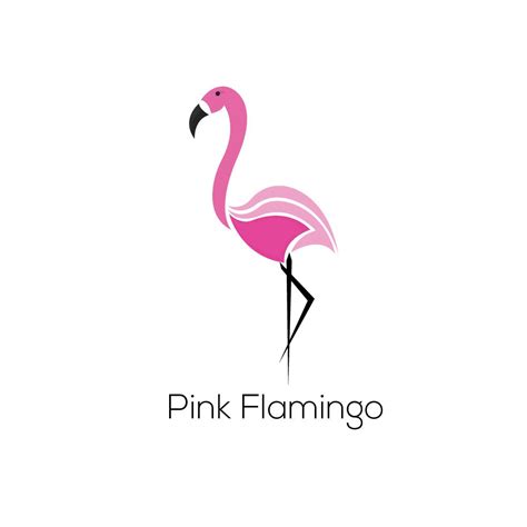 Pink Flamingo Is A Minimalist Logo Made In Adobe Illustrator Inspired