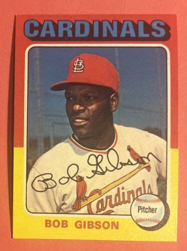 Topps Bob Gibson Card Nm Mt Condition Hof St Louis Cardinals