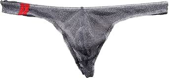Evankin Mens Sexy Bling Mesh Thong See Through G Strings Underwear Low Rise Briefs Bikini Thin
