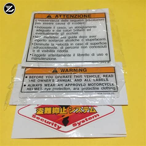 Motorcycle Warning Stickers Key Chip Stickers Tank Stickers For Honda