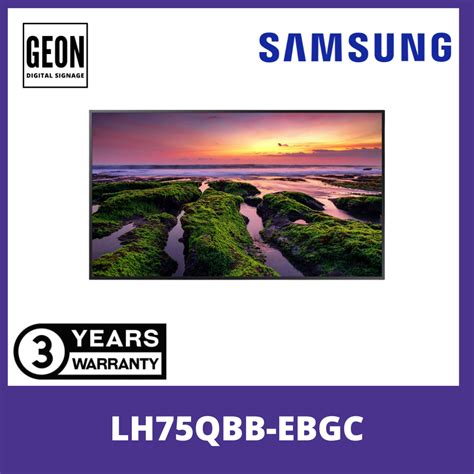 Samsung 75 LH75QBB EBGC QB75B QBB Series 4K UHD Smart Digital Signage