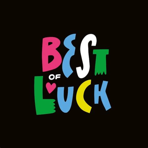 Premium Vector Best Of Luck Hand Drawn Colorful Cartoon Modern