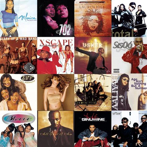 Classic 90's and 2000's R&B Album Cover Art Collage - Etsy Finland