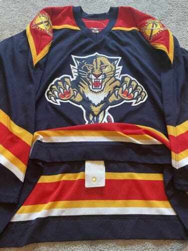 Reebok Team Issued Florida Panthers Authentic Nhl Hockey Jersey 56 Blue