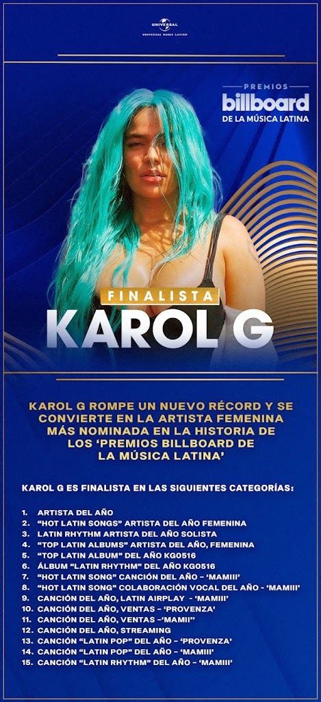 KAROL G rompe un nuevo récord y se convierte en la artista femenina más