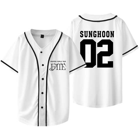 ENHYPEN Fate World Tour Merch Jersey New Logo Baseball Jacket Unisex