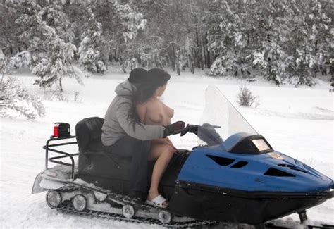 Nude Russian Girl Wants To Ride A Snowmobile Russian Sexy Girls