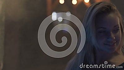 Blonde Cutie Dancing And Looking For New Relationship At Night Club Relax Stock Video Video