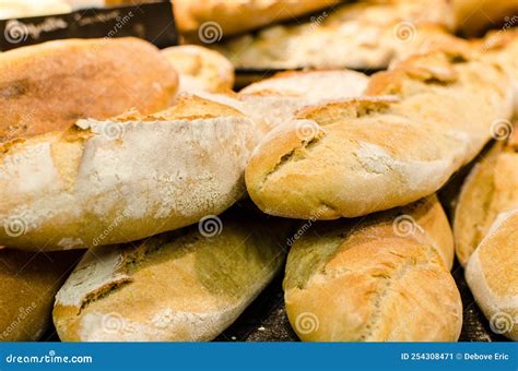 Close Up Baguettes At The Bakery Stock Image Image Of Baguette