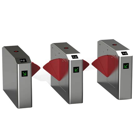 Rfid Qr Scaner Stainless Steel Electronic Automatic Flap Turnstile For