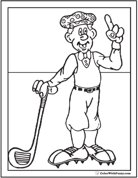 Golf Coloring Pages Customize And Print PDF