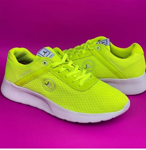 Johes Land Spotwear Lace Up Sneakers In Lemon Fancy Soles