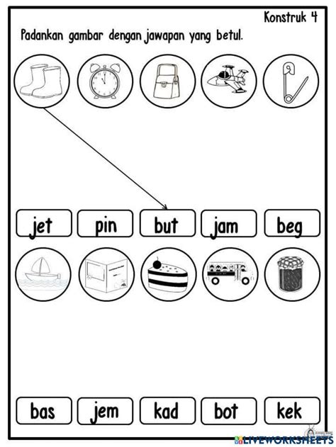 Suku Kata Kvk Interactive Activity For Parsekolah Live Worksheets