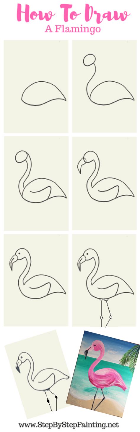 How To Draw A Flamingo Easy Step By Step Drawing Tutorial