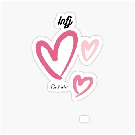 Infj Pink Hearts Cute Design Sticker For Sale By Nico Eden Redbubble