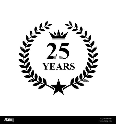 Template Logo 25 Years Anniversary Royalty Free Vector, 47% OFF