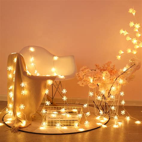 Kokovifyves Home Decorations 3Meters 20Led Christmas Snowflake String