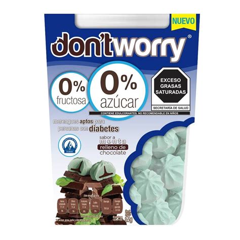 Merengue Dont Worry Sabor Menta Relleno De Chocolate G Walmart