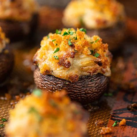 Crab Stuffed Mushrooms | Kevin Is Cooking