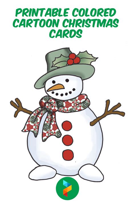 Colored Cartoon Christmas Cards 8 Free Pdf Printables Printablee