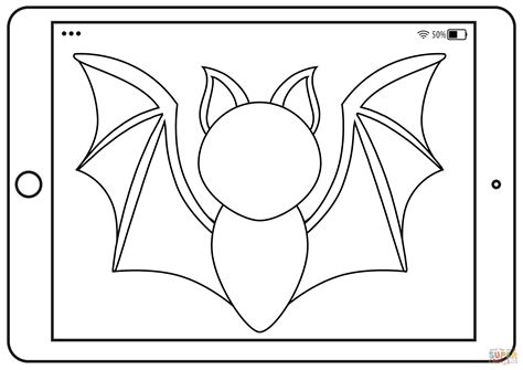 Draw a Bat Face Selfie coloring page | Free Printable Coloring Pages