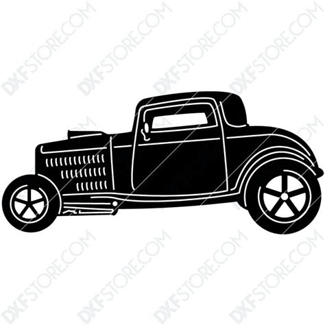 Free Dxf File Hot Rod Classic Car Dxf File Cut Ready For Cnc Laser