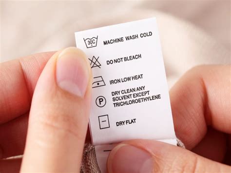 Clothes Label With Cleaning Instructions Identity Solutions Limited