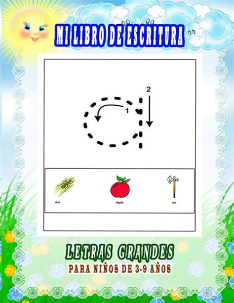 Buy Mi Libro De Escritura Letras Grandes Para Niños De 3 9 Años Cuaderno De Kindergarten Para