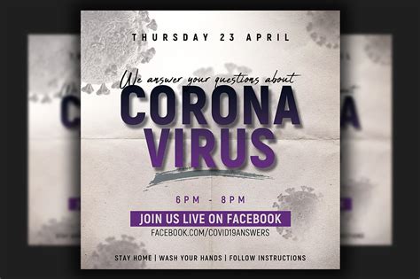 Coronavirus Event Flyer Template Flyer Templates Creative Market