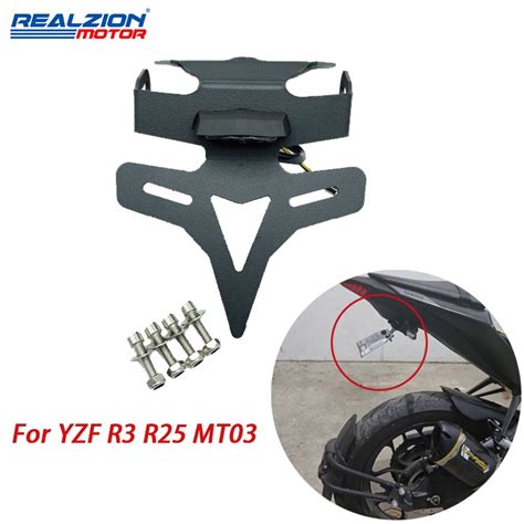 Realzion Motor For Yzf R R Mt Plate Holder Led Light Tail