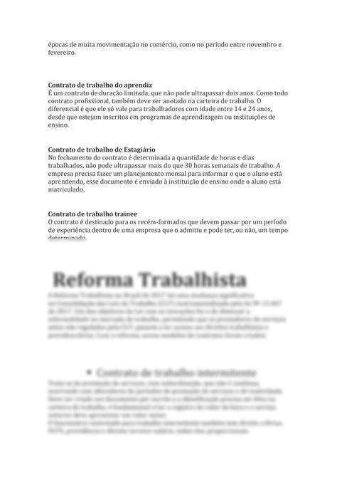 SOLUTION Para Conhecer Melhor Os Tipos De Contrato De Trabalho V