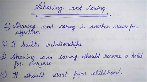 Lines On Sharing And Caring Sharing And Caring Essay In English