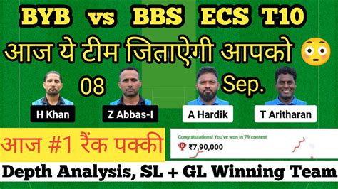 Byb Vs Bbs Dream11 Prediction Ecs T10 Dream11 Team Today T10 Dream