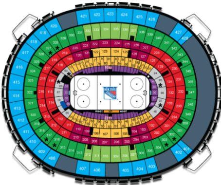 Madison Square Garden Seat Map Hockey Elcho Table