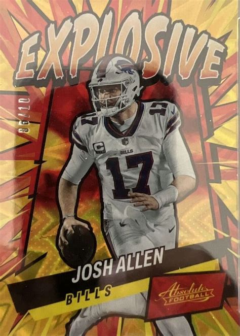 Josh Allen 2022 Absolute Explosive Gold E1 Price Guide Sports Card