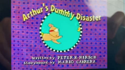 Arthur Arthurs Dummy Disaster Title Card Youtube