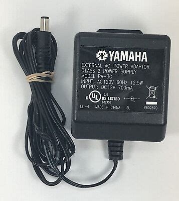 Genuine Yamaha Pa C Power Adapter Ac V Hz W Dc V Ma Ebay