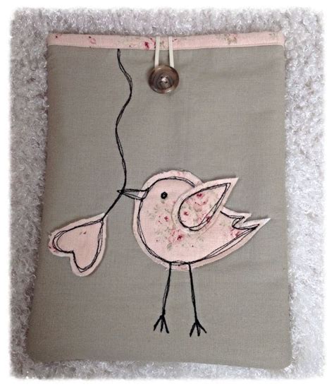 Padded Bird Appliqué ipad Tablet Case on Etsy 15 99 Fabric cards