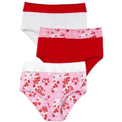 Comfort Choice Women S Plus Size Full Coverage Stretch Cotton Color Block Brief Pack Hot