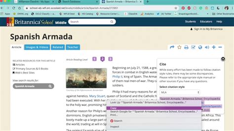 How To Get A Citation Using Britannica Youtube