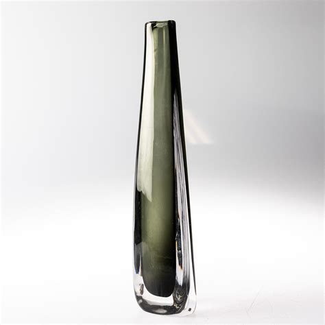 NILS LANDBERG Vas Glas Orrefors Signerad 3538 3 Glas Konstglas