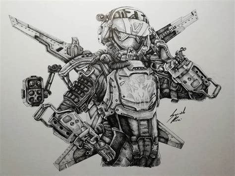 Apex Legends Valkyrie Ink Art By Samuelericci01 On Deviantart