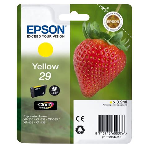 Epson Genuine Yellow 29 Ink Cartridge C13T29844010 Computing From