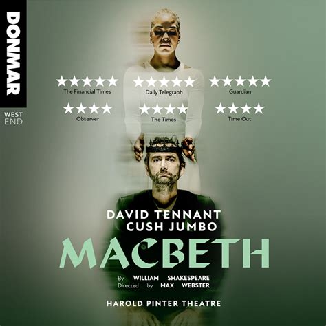 MACBETH STARRING DAVID TENNANT CUSH JUMBO WEST END TRANSFER