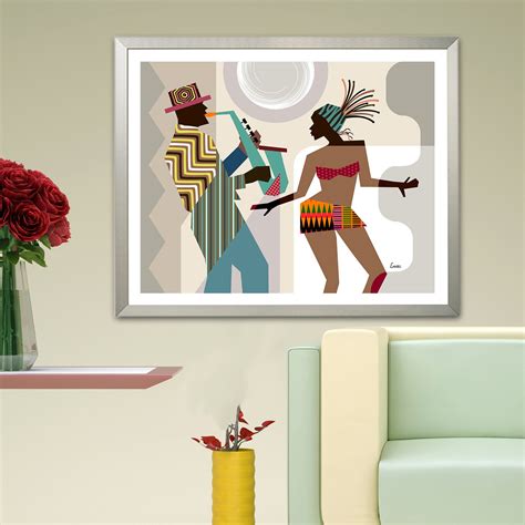 African American Wall Art African Painting African Decor Black Art Dance T Dancing Queen